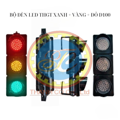 BỘ ĐÈN THGT XANH + VÀNG + ĐỎ D100