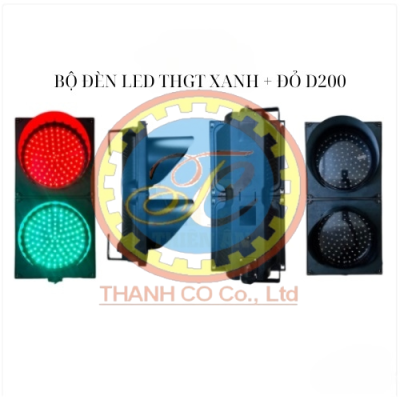 BỘ ĐÈN LED THGT XANH + ĐỎ D200