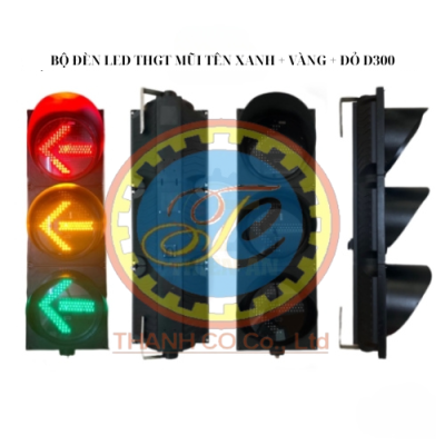 BỘ ĐÈN LED THGT MŨI TÊN XANH + VÀNG + ĐỎ D300