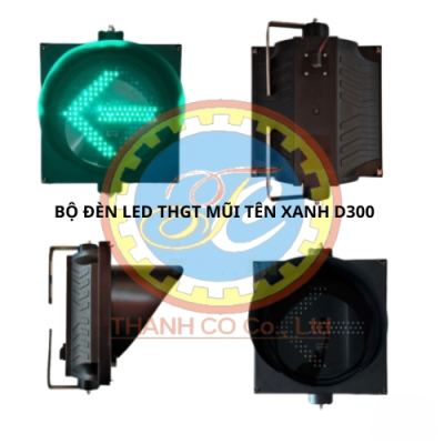 BỘ ĐÈN LED THGT MŨI TÊN XANH D300